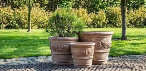 3 delige terracotta set "Florentine" - Afbeelding 2