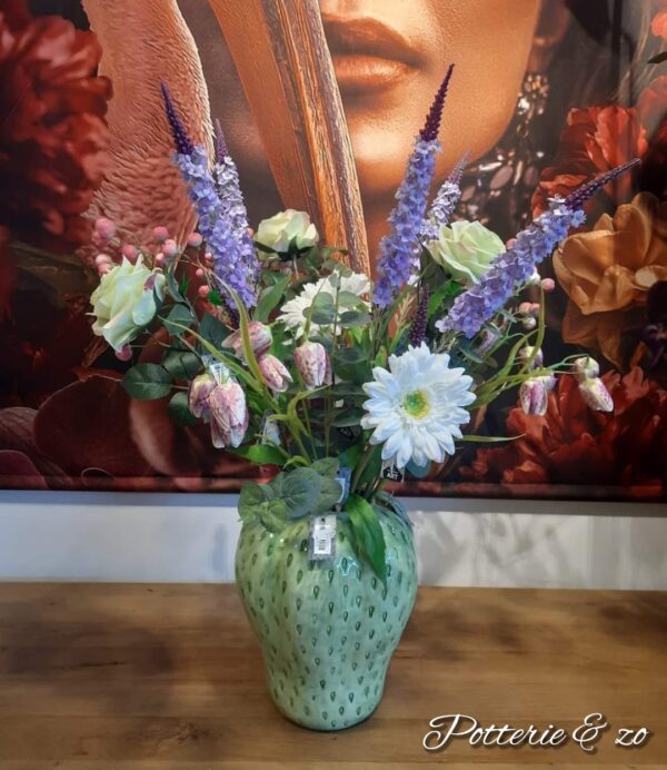 Aardbeien vaas lime groen L