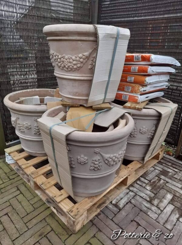 3 delige terracotta set "Florentine" - Afbeelding 4