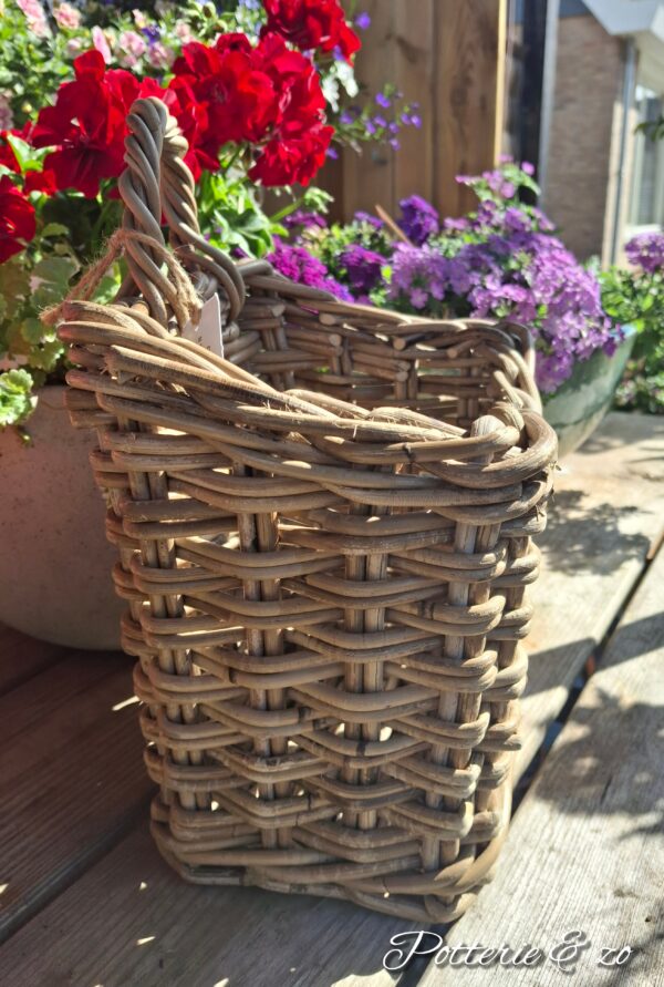 Hang / kapstok mandje rattan - Afbeelding 3