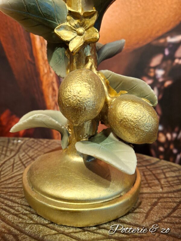 Kandelaar citroen groen - goud - Afbeelding 3