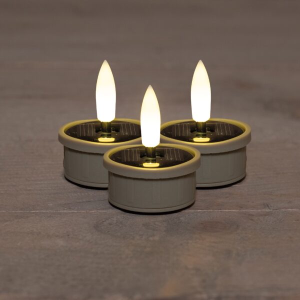 Solar waxinelichtjes taupe