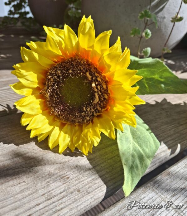Kunst zonnebloemen 45 cm