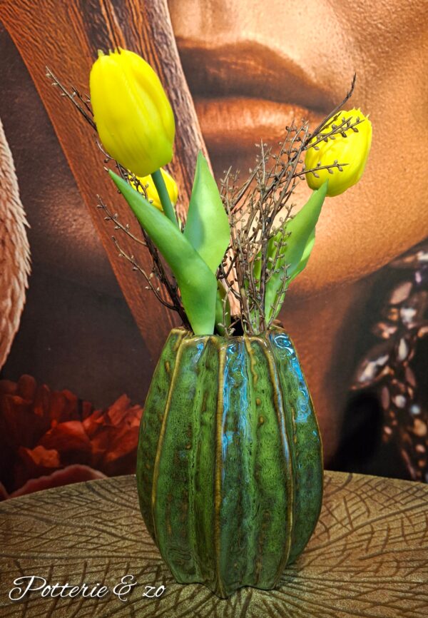 Groen vaasje 5 x 11 cm - Afbeelding 3