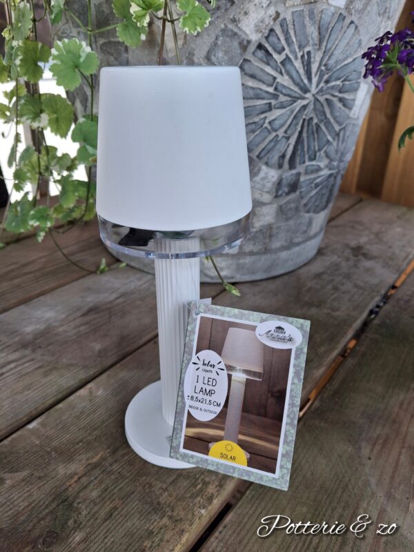 Solar tafellamp wit