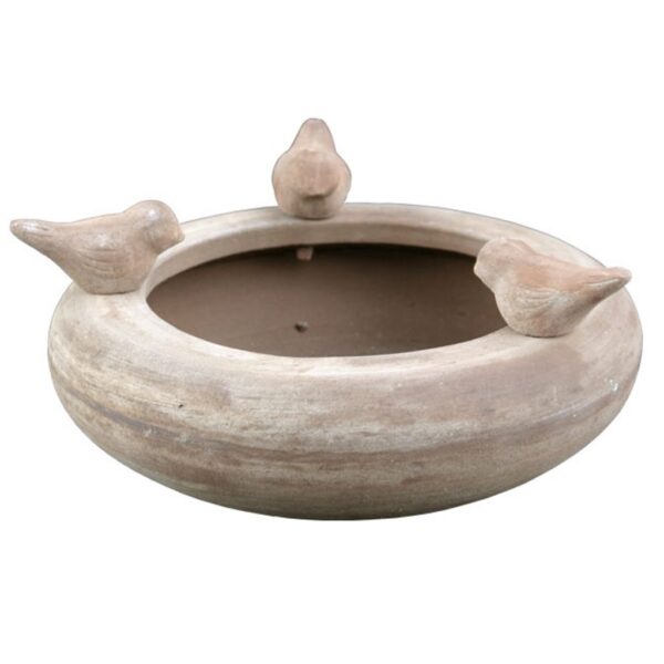 Terracotta voeder / vogelbad