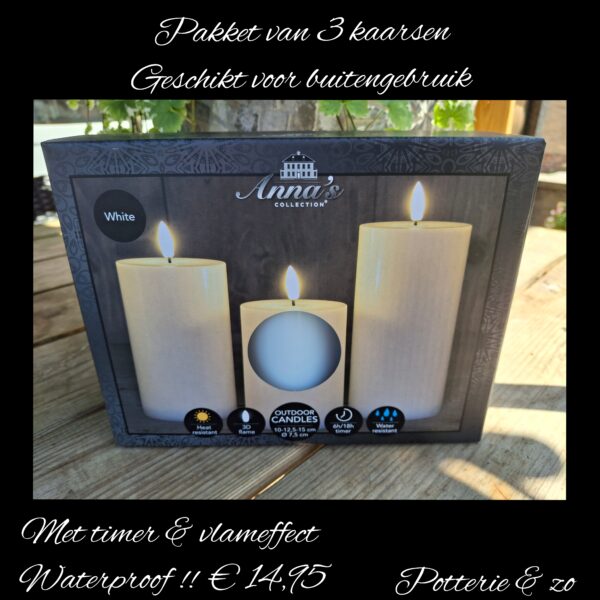 Outdoor stompkaarsen "wit " - Afbeelding 4