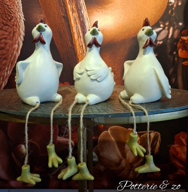 3 delige set kippetjes met bungelbeentjes