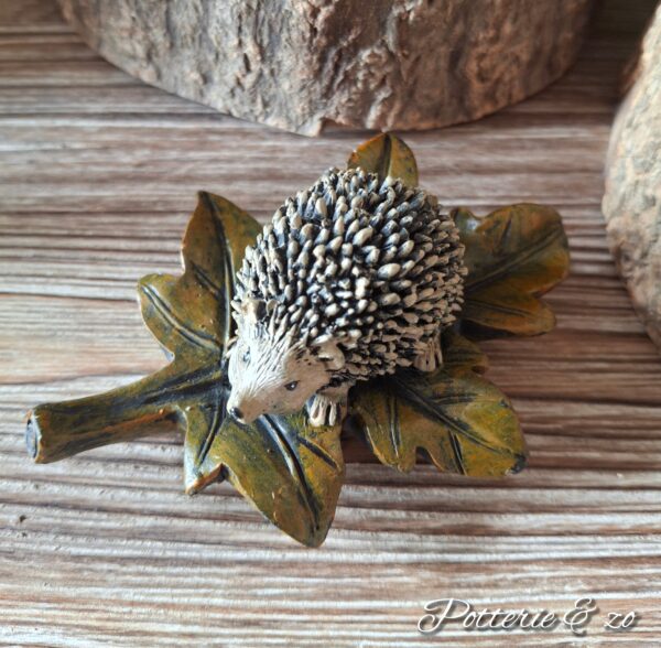 Egel op blad " bruin " - Afbeelding 2