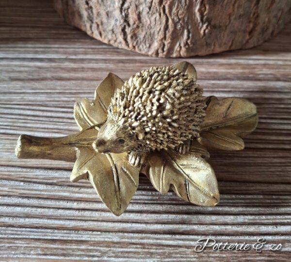 Egel op blad " goud " - Afbeelding 2