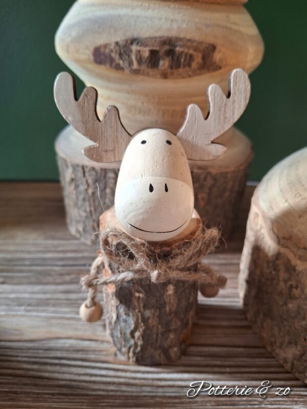 3 delige houten hertjes set - Afbeelding 4