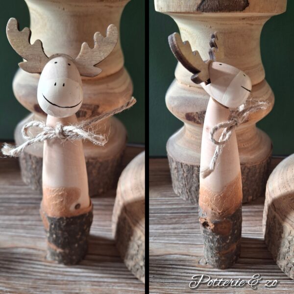 3 delige houten hertjes set - Afbeelding 5