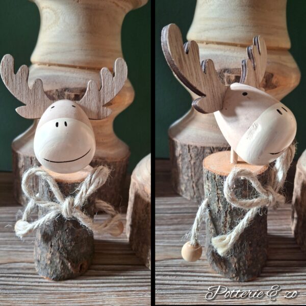 3 delige houten hertjes set - Afbeelding 6
