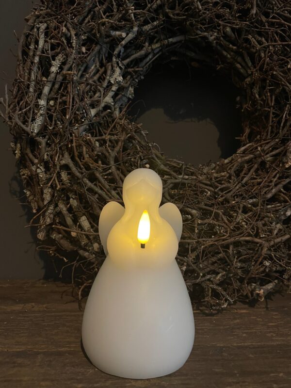 Led kaars engel " wit "