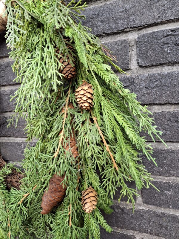 Kunstkrans conifeer 60 cm - Afbeelding 3